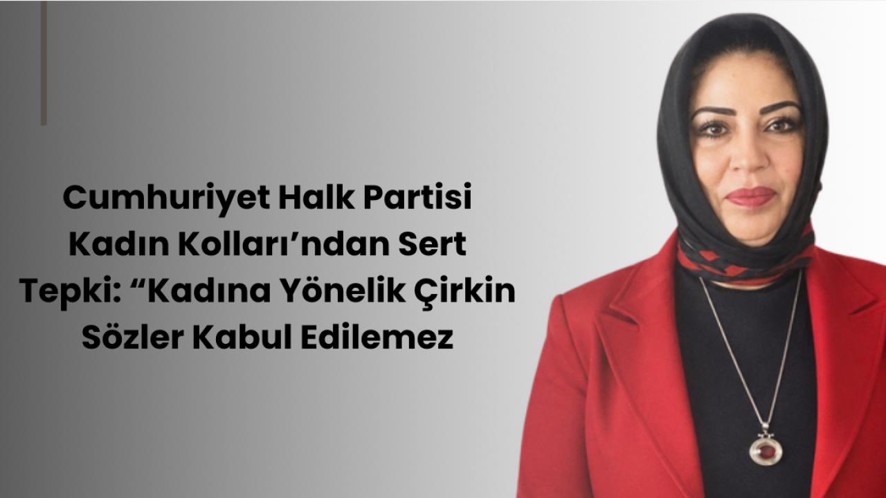 Cumhuriyet Halk Partisi Kadın Kolları’ndan Sert Tepki: “Kadınları Susturamayacaksınız“