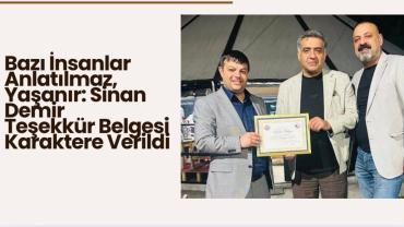 Başkan Akdaş’dan Başkan Demir’e Teşekkür Belgesi