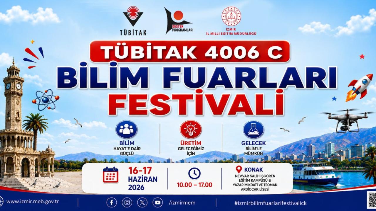 TÜBİTAK 4006-C Bilim Fuarları Festivali İzmir’de Gerçekleştirilecek