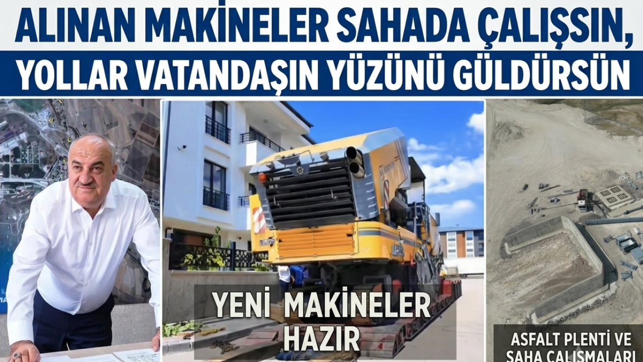 Aziziye’de Asfalt Hamlesi: Yeni Makine Sahaya İndi, Gözler Yol Çalışmalarında